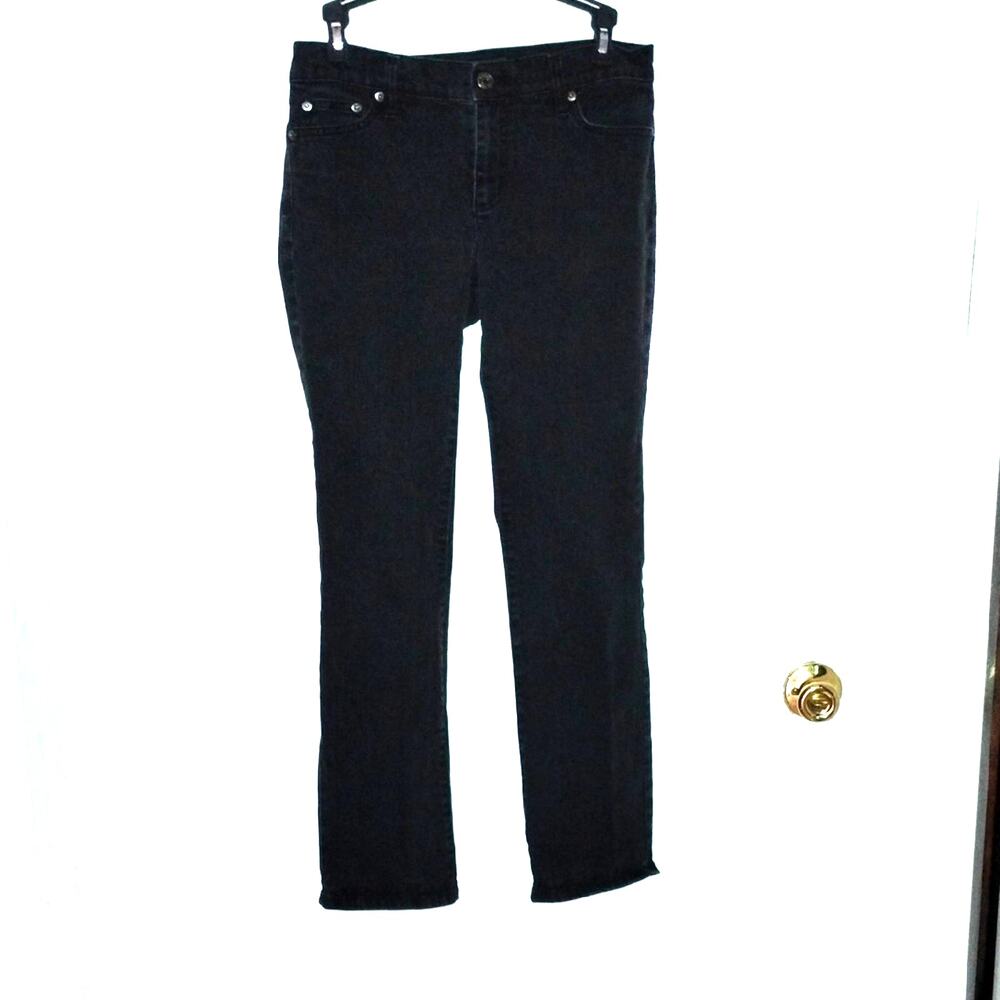 Lauren Jeans Co. by Ralph Lauren, Classic Straight Black Denim Women's Size 4